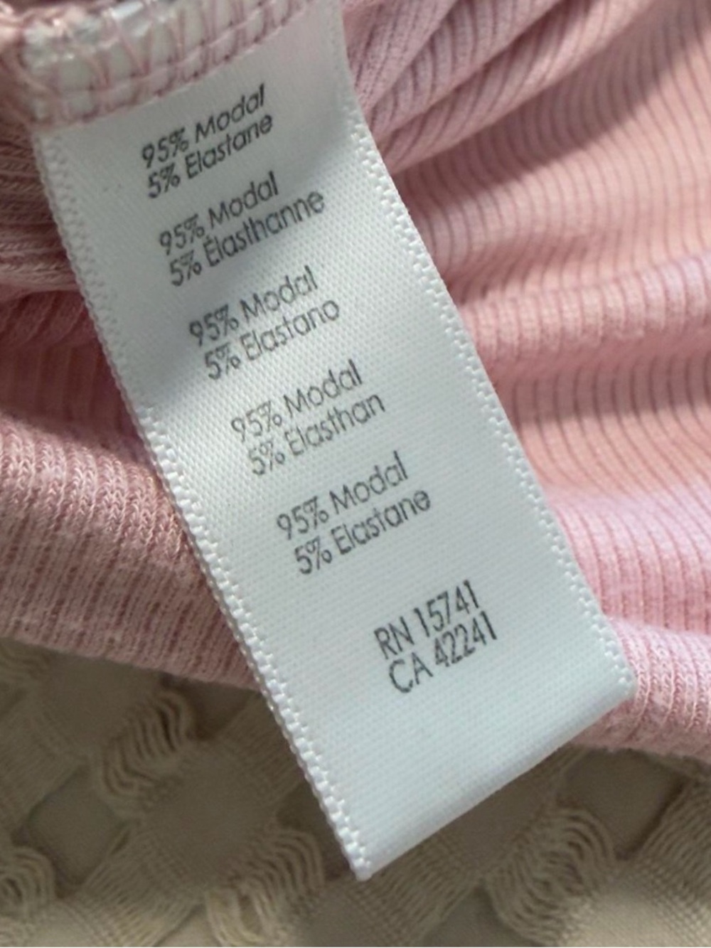 P.J. Salvage Dusty Rose Ribbed Racerback Tank - Picture 3 of 3